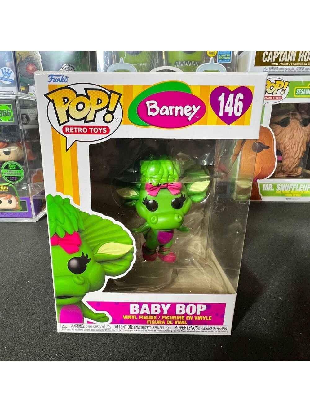 Funko Pop Retro Toys Barney Baby Bop Vinyl Figure 146 Green Triceratops